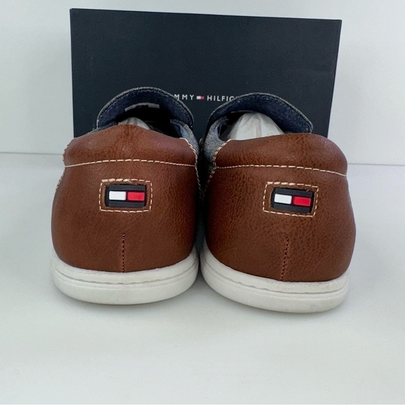 TOMMY HILFIGER Mens Gray Linen Stretch Carlid Round Toe Slip On Sneakers main image 6